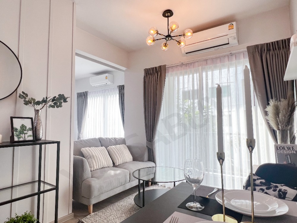For SaleCondoOnnut, Udomsuk : Large room, newly renovated / garden view / ready to move in. Condo for sale Aspace Sukhumvit 77 between BTS On Nut and MRT Srinakarin.