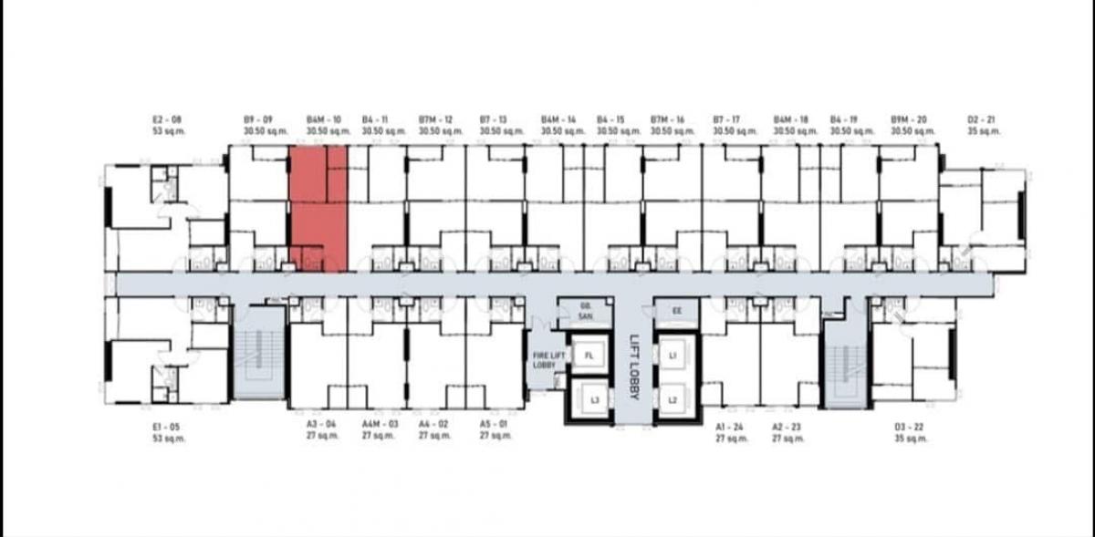 ขายคอนโดอ่อนนุช อุดมสุข : SALE BEFORE TRANSFER : HIGH FLOOR ( sale downpayment ) 3 unit high Floor