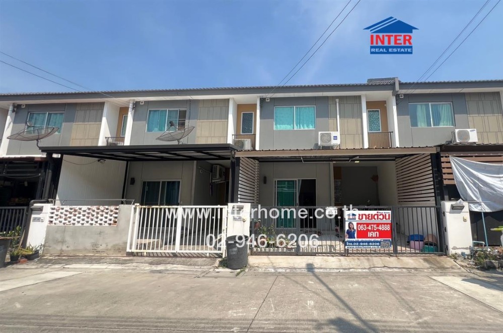 For SaleTownhome : ทาวน์เฮ้าส์ 2 ชั้น 17.8 ตร.ว. หมู่บ้านพฤกษาพระราม2-เอกชัย ถนนพระราม2 ถนนเอกชัย ถนนเลียบคลองสี่วา เมืองสมุทรสาคร สมุทรสาคร