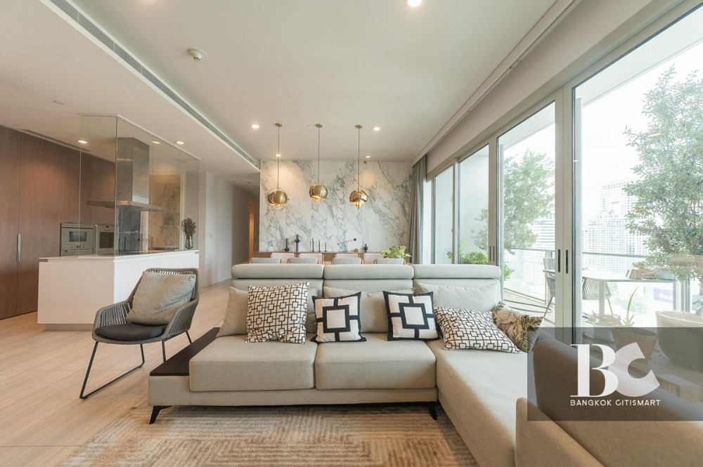 For SaleCondoWitthayu, Chidlom, Langsuan, Ploenchit : Super Luxury on Ratchadamri Road, only 300 M. 3 Bedroom, 3 Bedrooms