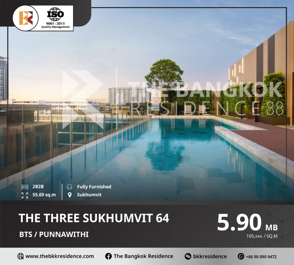 ขายคอนโดอ่อนนุช อุดมสุข : The Tree Sukhumvit 64 ดื่มด่ำกับคอนโดใกล้ชิดธรรมชาติ ใกล้ BTS ปุณณวิถี