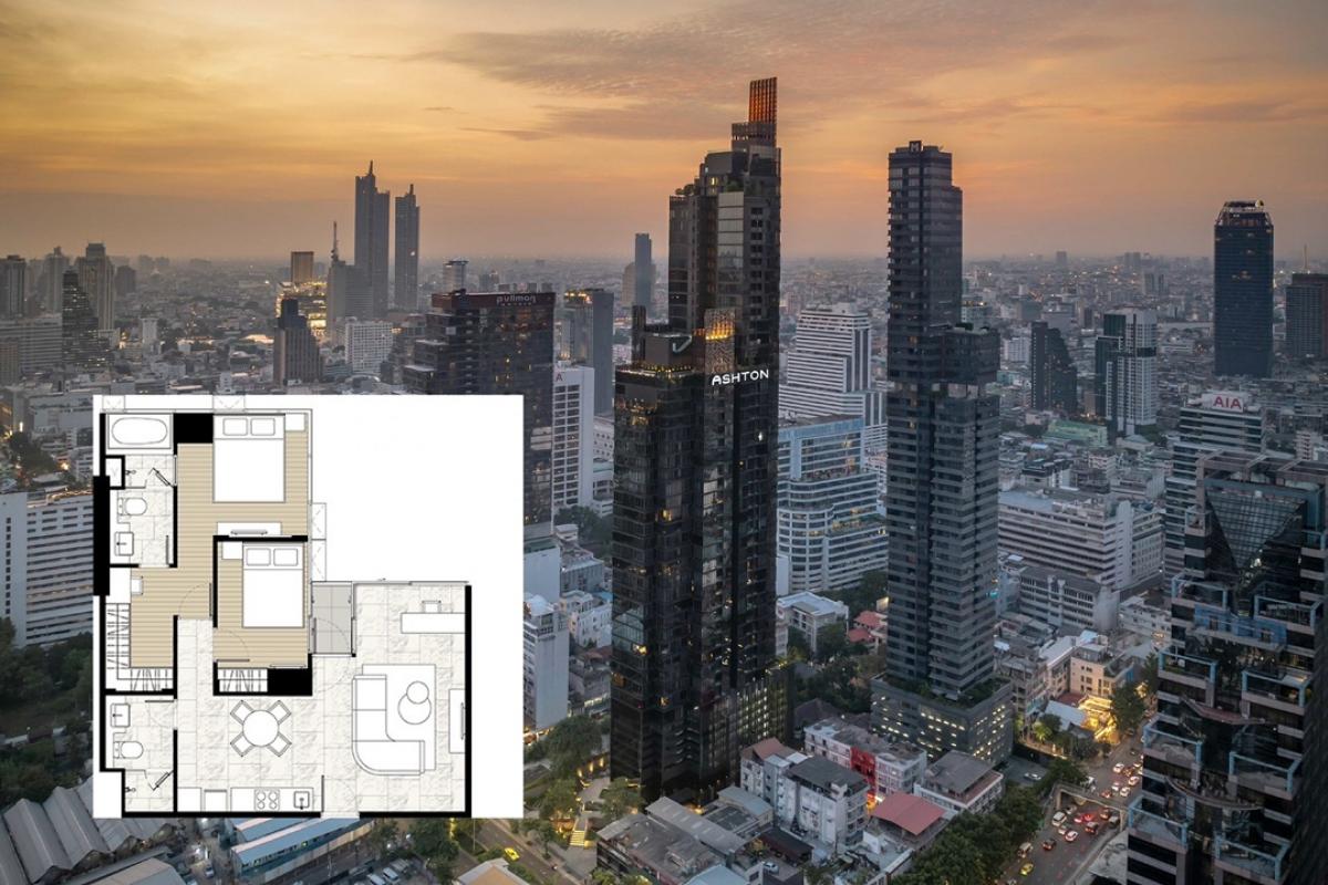 For SaleCondoSilom, Saladaeng, Bangrak : Ashton Silom✨ 2Bedroom 84.58 SQM. Price: 17,990,000 BAHT 📞0659826412/ Line: Chatt.06