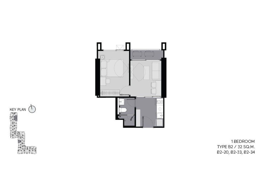 For SaleCondoRama9, Petchburi, RCA : Sell ​​1 bedroom, good price, near MRT Rama 9 Life Asoke Hype [JAS250202]