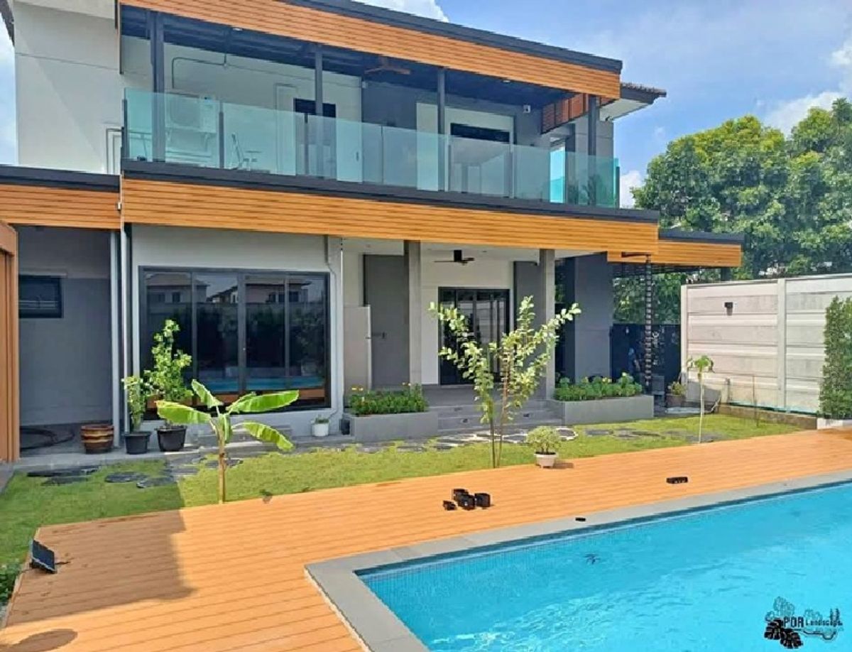 ให้เช่าบ้านบางนา แบริ่ง ลาซาล : For Rent ให้เช่าบ้านเดี่ยว 2 ชั้น หลังใหญ่ โครงการ เดอะซิตี้ บางนา กม.7 (โครงการใหม่) ติดกับ IKEA บ้านสวยมาก / พร้อมสระว่ายน้ำส่วนตัว / เฟอร์นิเจอร์ครบ Fully Furnished / แอร์ทั้งหลัง / อยู่อาศัย 