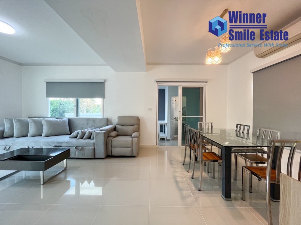 For RentHouseBangna, Bearing, Lasalle : Single house for rent, 2 floors, 4 bedrooms, Pruksa Lada Bang Bo, Km 26, 3 bedrooms, 1 room on the ground floor, Soi ABAC Bang Bo
