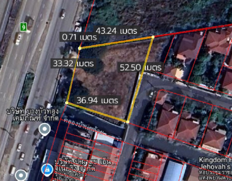 For SaleLandNonthaburi, Bang Yai, Bangbuathong : Land next to Kanchanaphisek Road / 1 Rai 80 Square Wa (FOR SALE) GAMET579