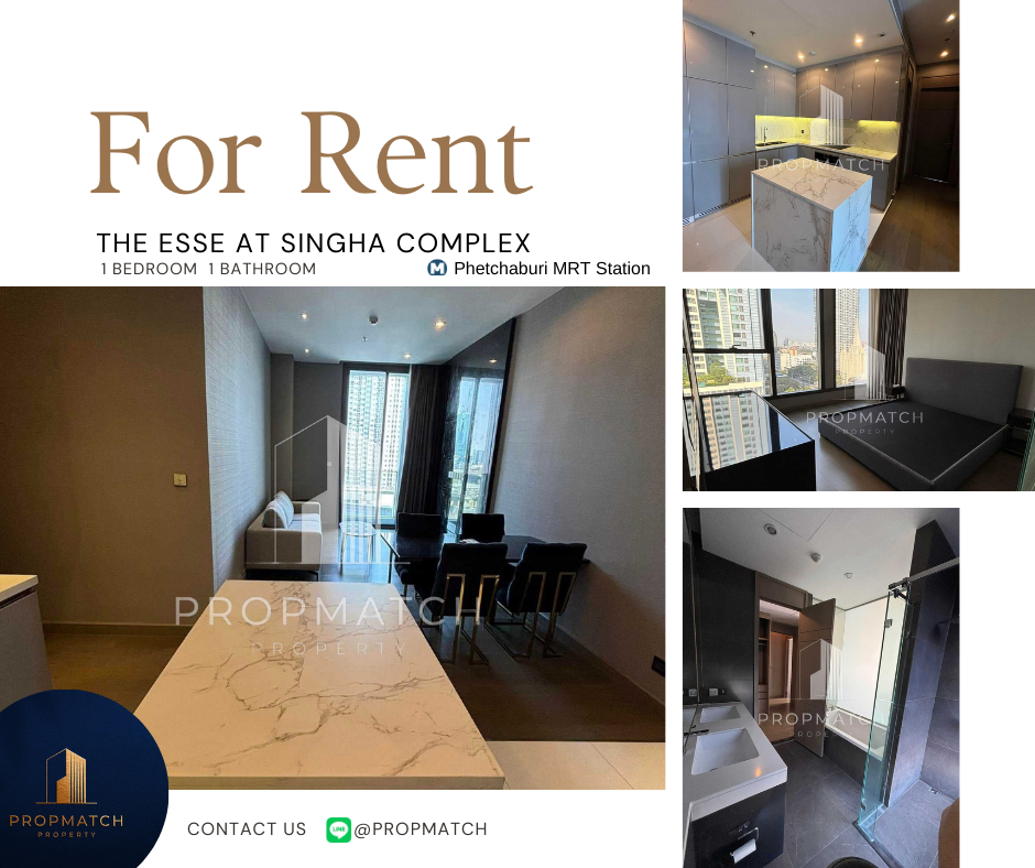 ให้เช่าคอนโดพระราม 9 เพชรบุรีตัดใหม่ RCA : ✨Flash Deal✨The Esse at Singha Complex (2Bed 2Bath 77 SQM.) แต่งครบพร้อมอยู่ !! เพียง 69,000 บาทต่อเดือน Tel.0981315848 @propmatch