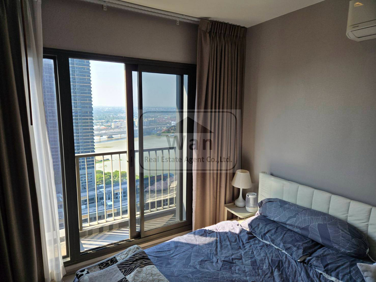 ให้เช่าคอนโดรัตนาธิเบศร์ สนามบินน้ำ พระนั่งเกล้า : ให้เช่า politan aqua 30 ตร.ม. ชั้น 27 แบบห้องนอนแยก วิวแม่น้ำ ถูกสุดโครงการ (A-2748)