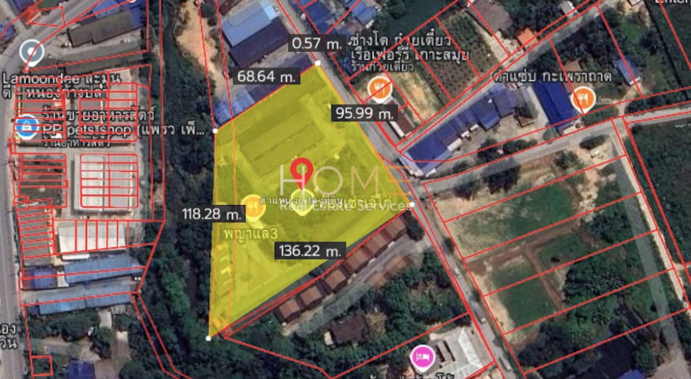 For SaleLandRayong : Land with a row house in the heart of Sriracha / (Selling), Land with Row Houses in the Heart of Bo Win Si Racha / (Sale) Newc434