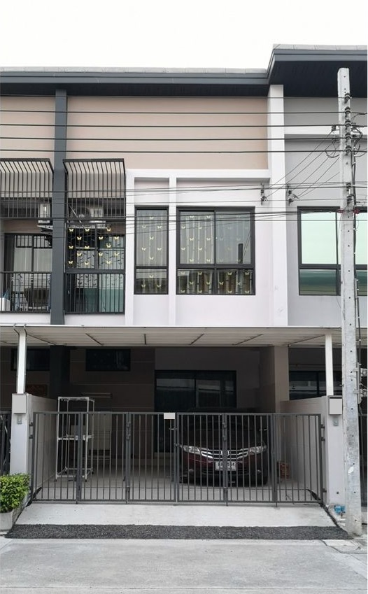 For SaleTownhomeLadkrabang, Suwannaphum Airport : 21.3 sq m, 3 bedrooms, 2 bathrooms, 2-storey townhouse, Time Home 2, Suan Luang, On Nut