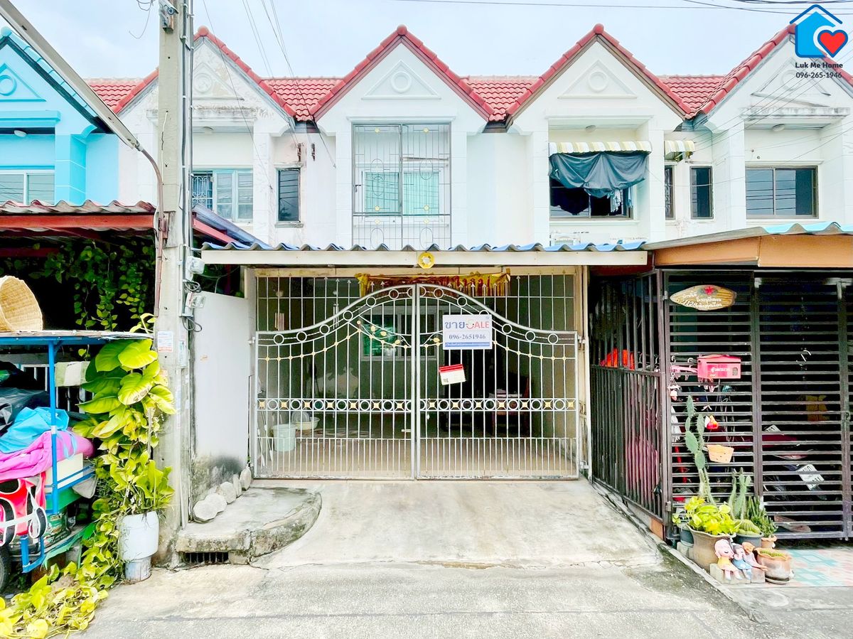 For SaleTownhomeNonthaburi, Bang Yai, Bangbuathong : Townhouse for sale, Temrak Village, Soi Wat Lat Pla Duk, cheap price