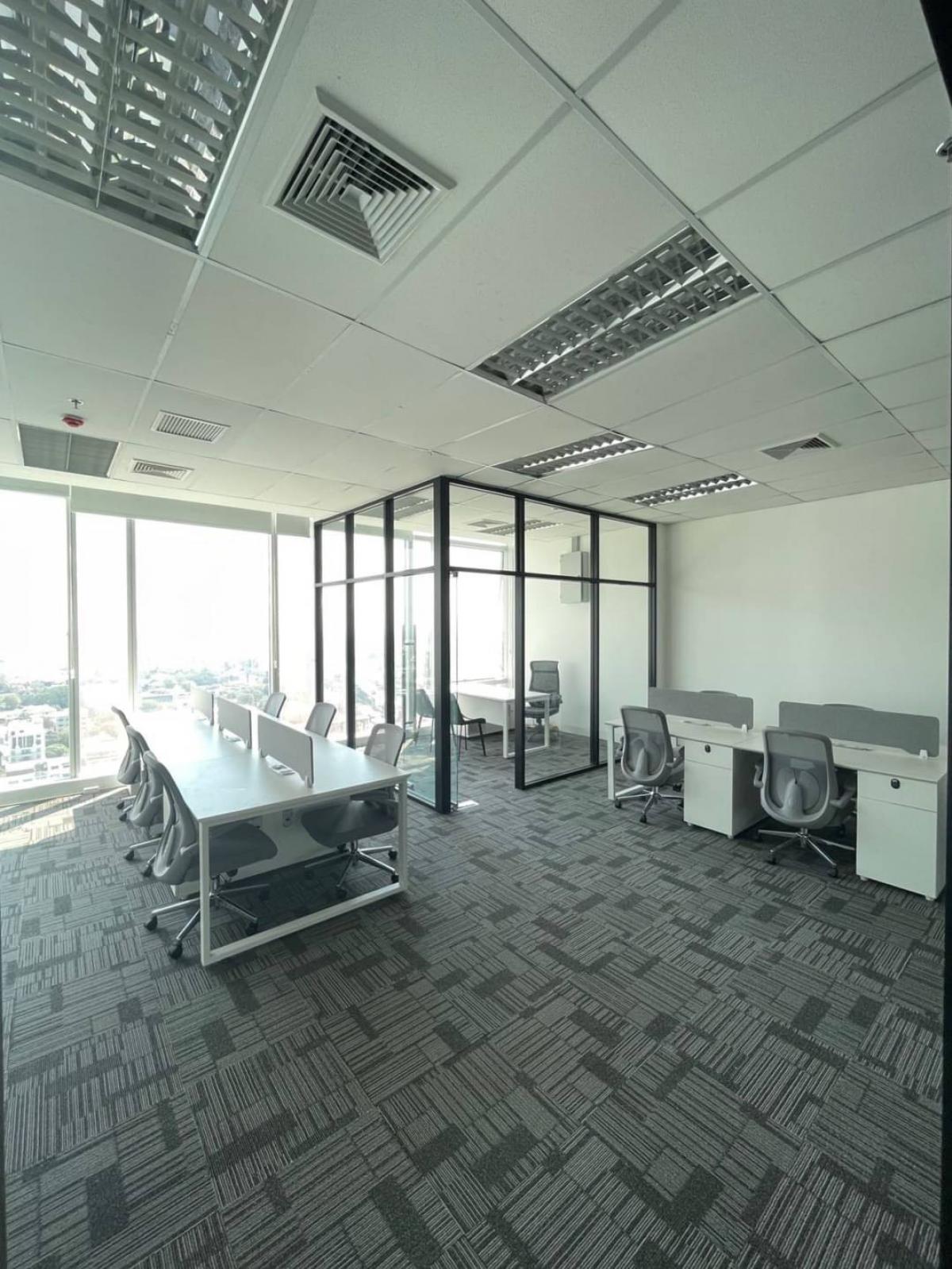 ให้เช่าสำนักงานรามคำแหง หัวหมาก : serviced office ให้เช่า ทำเล พระราม9 รามคำแหง ติดถนนใหญ่  ใกล้ airport link รามคำแหง