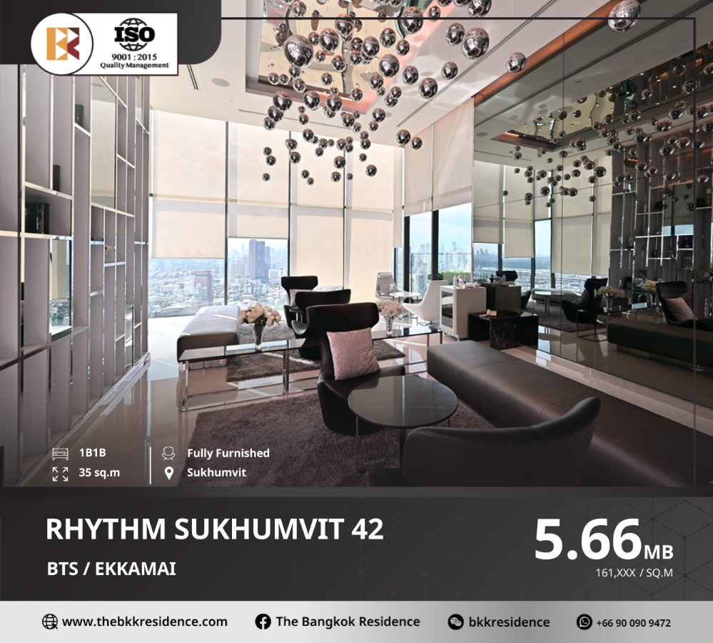 For SaleCondoSukhumvit, Asoke, Thonglor : RHYTHM Sukhumvit 42 - Condo Next to Gateway Ekamai, Near BTS Ekkamai