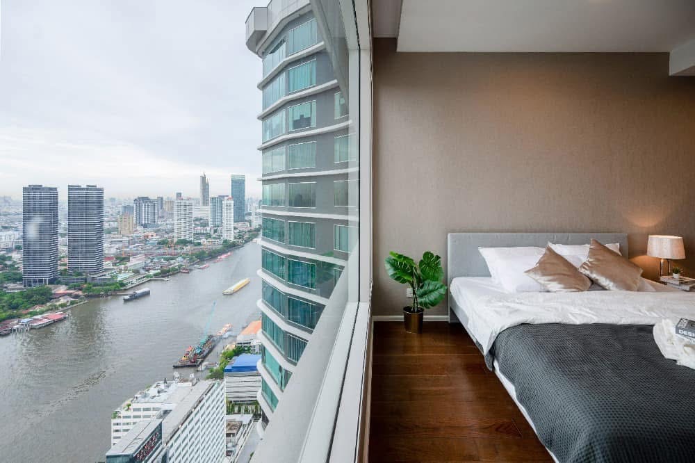 For SaleCondoSathorn, Narathiwat : For sale, luxury condo Menam Residences, 3 bedrooms, high floor, Chao Phraya River view, newly renovated, fully furnished, near BTS Saphan Taksin, near Asiatique