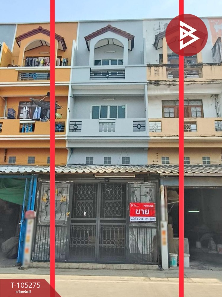 For SaleShop HouseMahachai Samut Sakhon : Commercial building for sale, 3.5 floors, Soi WPO 11, area 18 sq m, Krathum Baen, Samut Sakhon
