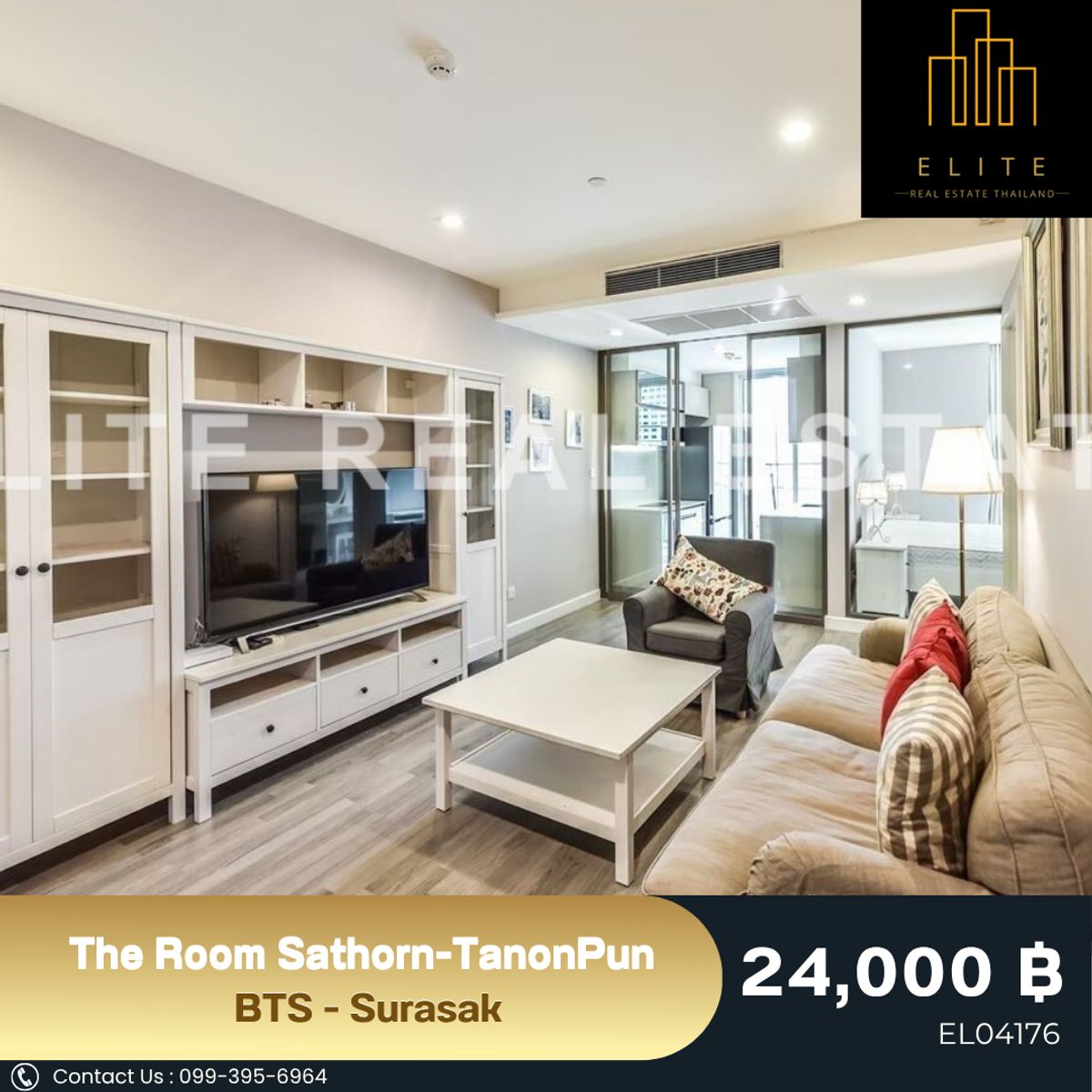 For RentCondoSathorn, Narathiwat : 💥 Rent The Room Sathorn-Tanonpun, good price 💯 Furniture Ready to go to high floor, beautiful view, convenient to travel near BTS - SURASAK 🚄