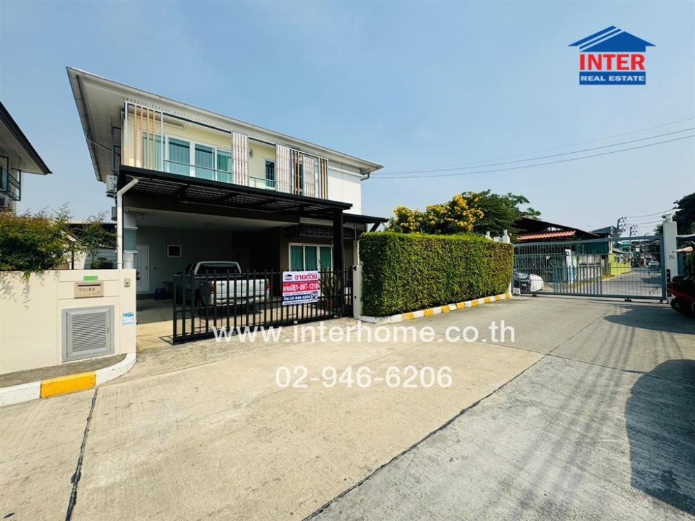 For SaleHouseSamut Prakan,Samrong : 2 storey detached house, 65.7 sq.w., Leonio Village Sukhumvit-Erawan Soi Mit Maitri 27, Sukhumvit Road, Srinakarin Road Mueang Samut Prakan, Samut Prakan