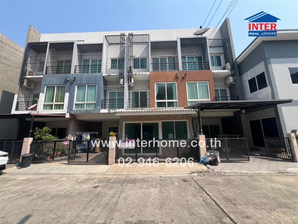 For SaleTownhomeNawamin, Ramindra : 3 -story townhome, 21.9 sq.w., Greenwich Ram Inthra Village, near Makro Ramintra Soi Ram Inthra 76, Ram Inthra Road, Serithai Road, Kannayao District, Bangkok