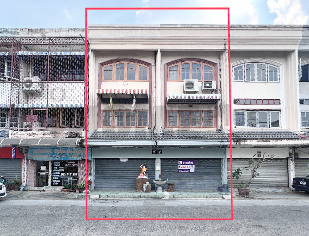 ขายอาคารพาณิชย์นนทบุรี บางใหญ่ บางบัวทอง : อาคารพาณิชย์ 3 ชั้น 2 คูหา 30.8 ตารางวา ติดถนนซอยรัตนาธิเบศร์18 ทำเลค้าขาย