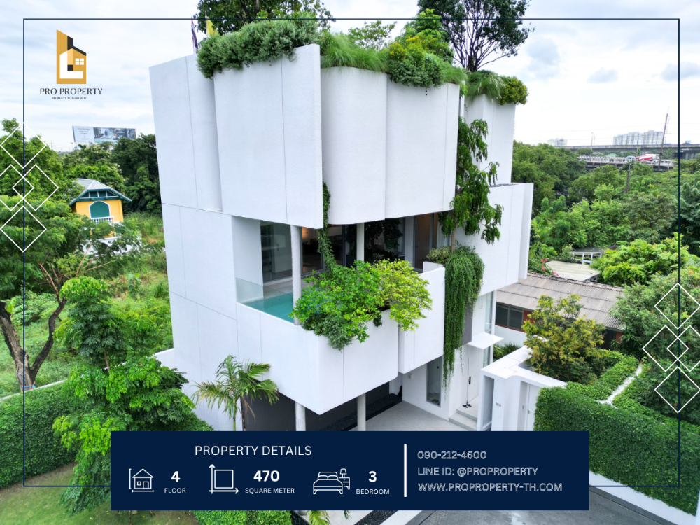 For SaleHousePattanakan, Srinakarin : For sale, luxury single house ARQ10 (Rama 9-Krungthep Kreetha) 4-storey single house with elevator