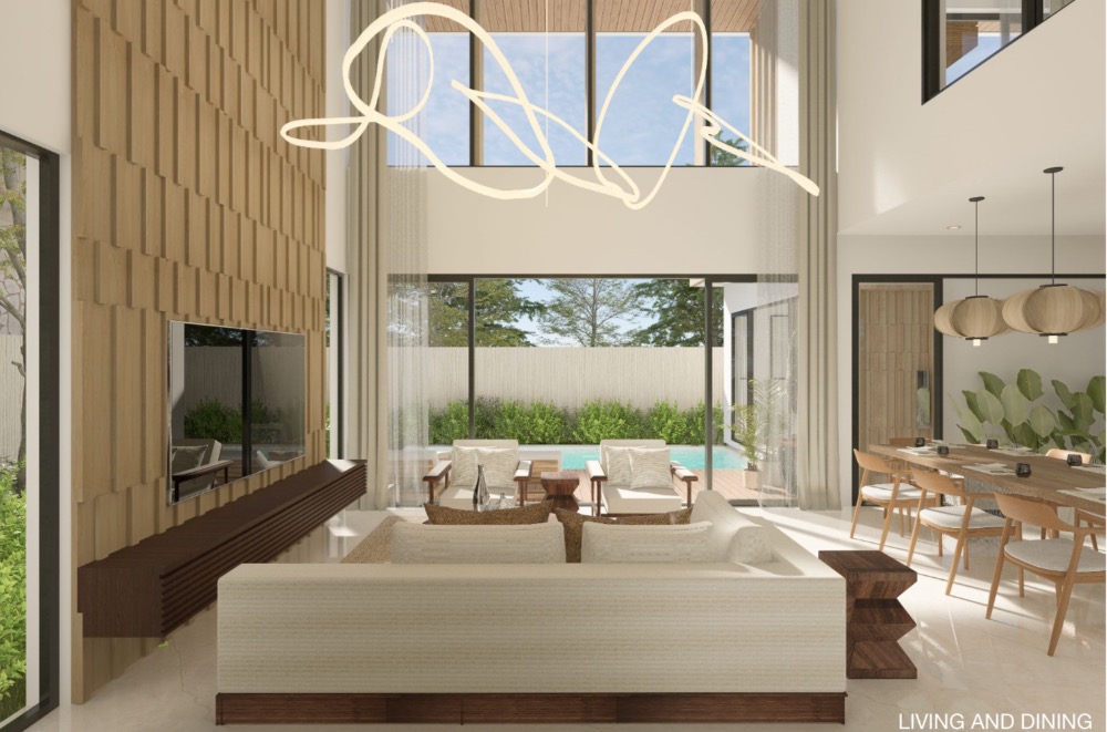 For SaleHousePhuket : Luxury Pool Villa is newly built near the beach in Phuket for 5 minutes.