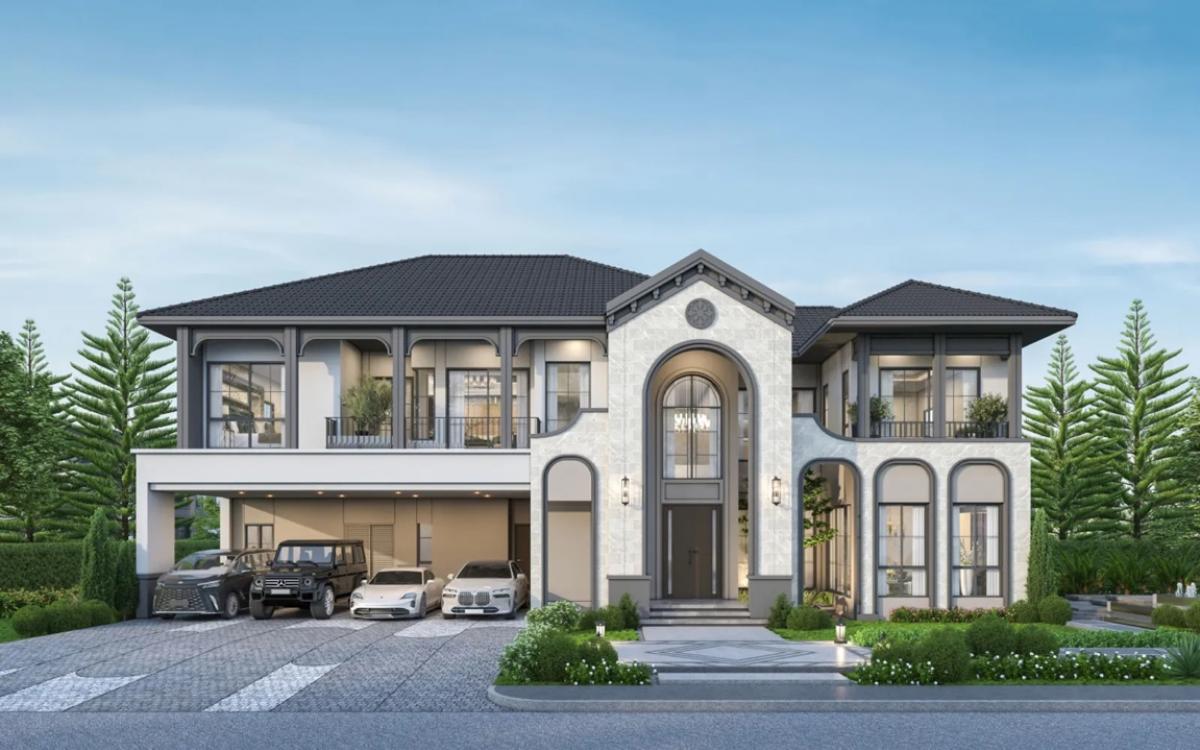 ขายบ้านสมุทรปราการ สำโรง : 🏡 บ้านหลังใหญ่ 584 ตร.ม. Grand Bangkok Boulevard บางนา กม.15 ซื้อตรงกับโครงการ - 099-3639692 คุณเตย