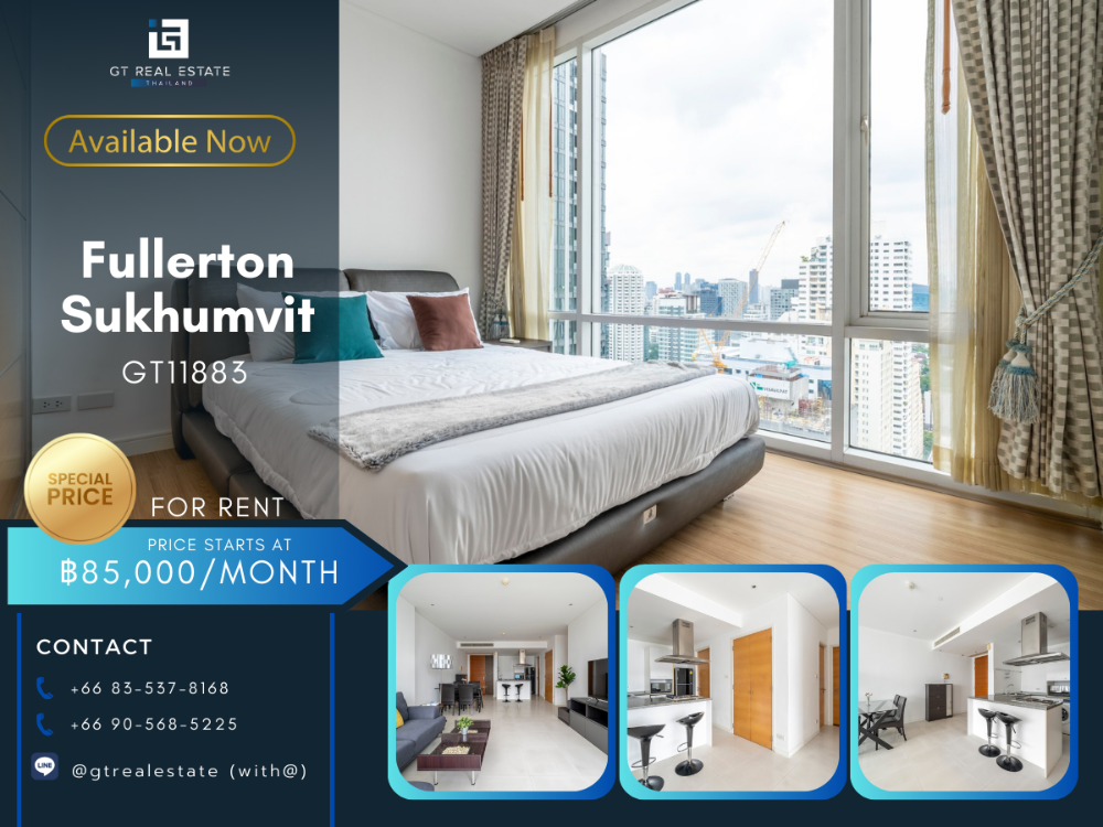 ให้เช่าคอนโดสุขุมวิท อโศก ทองหล่อ : คอนโด Fullerton Sukhumvit ห้องสวย เฟอร์นิเจอร์ครบ พร้อมเช่าอยู่