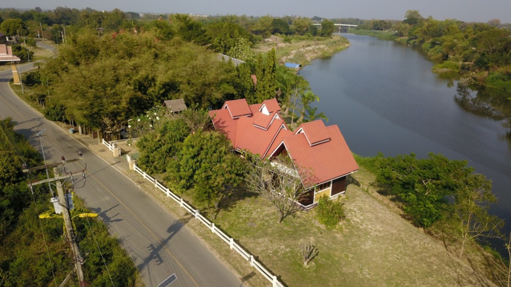 For RentHouseChiang Mai : Land for rent with houses on the waterfront, San Pa Tong District, Chiang Mai Province 🌿🏡✨