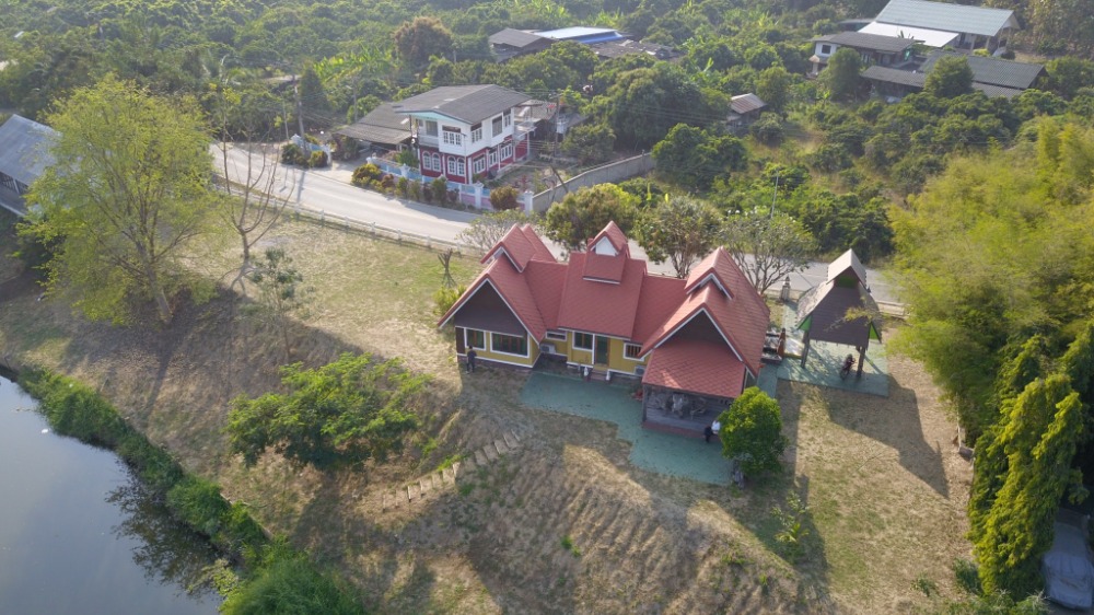 For RentHouseChiang Mai : Land for rent with houses on the waterfront, San Pa Tong District, Chiang Mai Province 🌿🏡✨