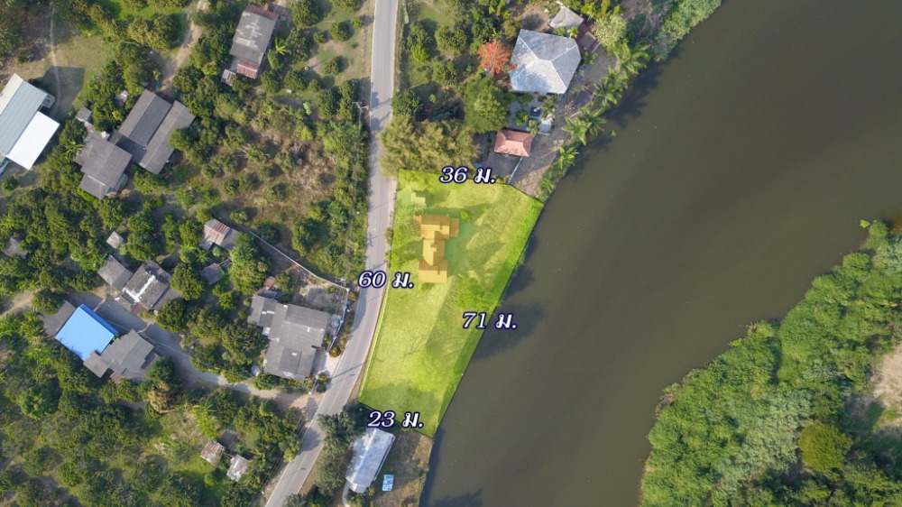 For RentHouseChiang Mai : Land for rent with houses on the waterfront, San Pa Tong District, Chiang Mai Province 🌿🏡✨