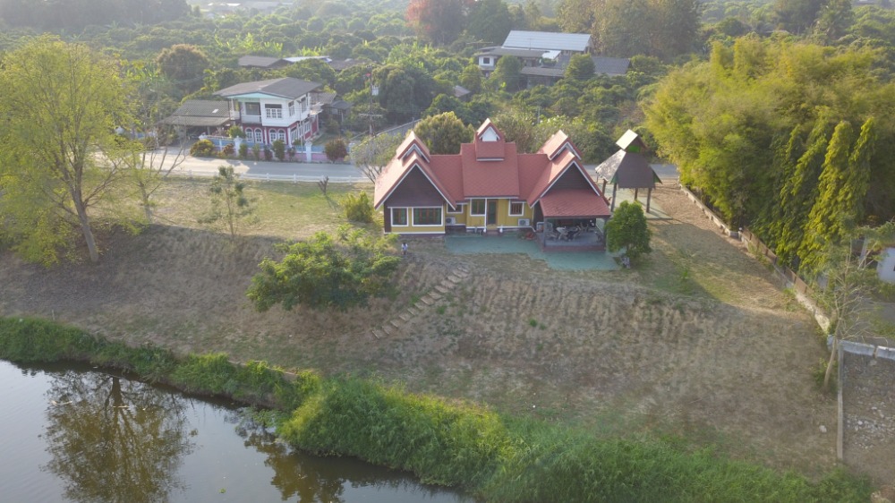 For RentHouseChiang Mai : Land for rent with houses on the waterfront, San Pa Tong District, Chiang Mai Province 🌿🏡✨