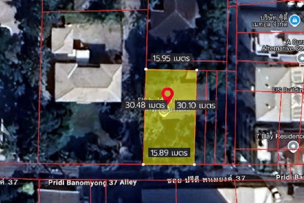 ขายที่ดินสุขุมวิท อโศก ทองหล่อ : ขายที่ดิน 109 ตรว ถมแล้ว ซอยเอกมัย 12 หรือซอย ปรีดีย์พนมยงค์ 37 เข้าจากถนนสุขุมวิท เพียง 2 กม เหมาะสร้างบ้านพัก สำนักงาน อพาร์ทเม้นท์