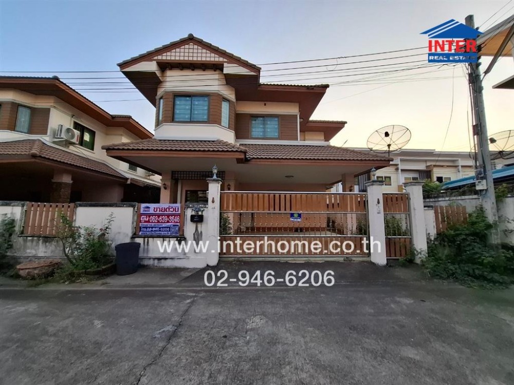 For SaleHouseNonthaburi, Bang Yai, Bangbuathong : 2 storey detached house, 52.4 sq.w., Fueng Suk Village, 4 Soi 30, Kanchanaphisek Road, Ban Lampho Road, Bang Bua Thong, Nonthaburi