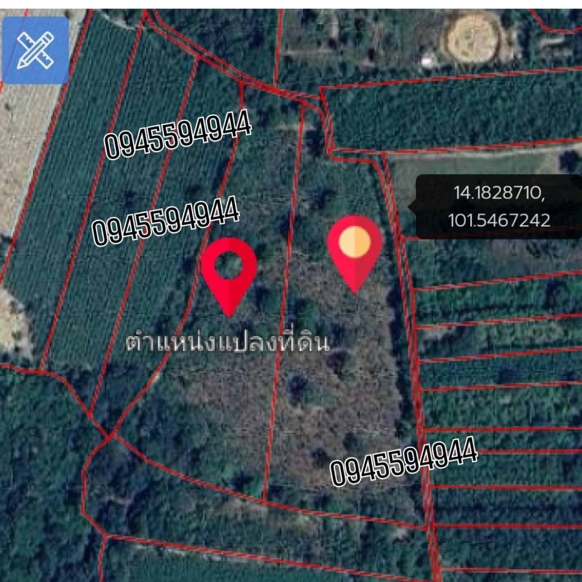For SaleLandPrachin Buri : Land for sale in Prajanta Kam, Prachinburi