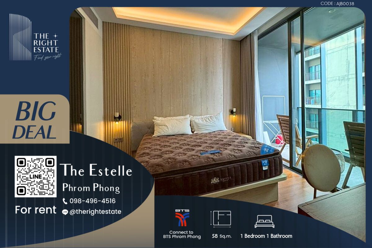 For RentCondoSukhumvit, Asoke, Thonglor : 🌿 The Estelle Phrom Phong 🌿 Nice room!! fully furnished 🛏 1 Bed 1 Bath 58 Sq.m near BTS Phrom Phong