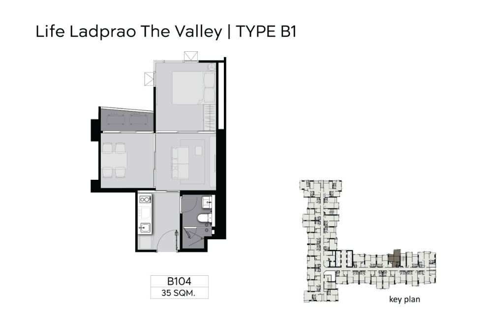 ขายคอนโดลาดพร้าว เซ็นทรัลลาดพร้าว : ขาย !! Life ladprao valley ราคาปิดโครงการ ไซส์ 35 ตร.ม. 4.83 ลบ. ชั้นสูง ห้องสุดท้าย Tell&Line L