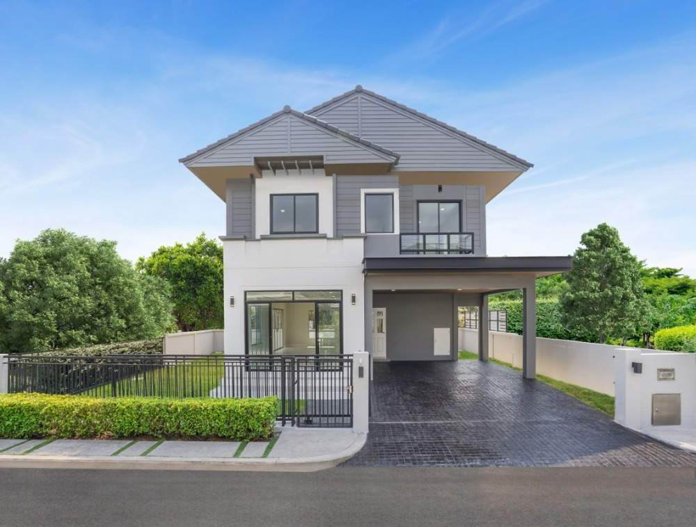 For SaleHouseRama5, Ratchapruek, Bangkruai : Detached house, Manthana Nakhon In-Rama Near the Purple Line Bang Rak Yai Station