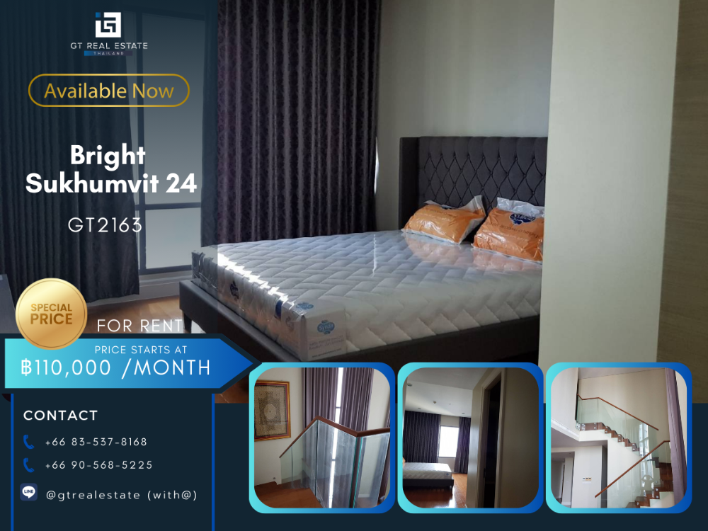 ให้เช่าคอนโดสุขุมวิท อโศก ทองหล่อ : ✨ Bright Sukhumvit 24 ห้องว่างพร้อมเข้าอยู่ ✨