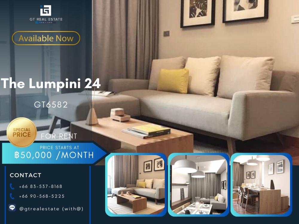 For RentCondoSukhumvit, Asoke, Thonglor : The Lumpini Condo 24, beautiful room, complete furniture Ready to rent