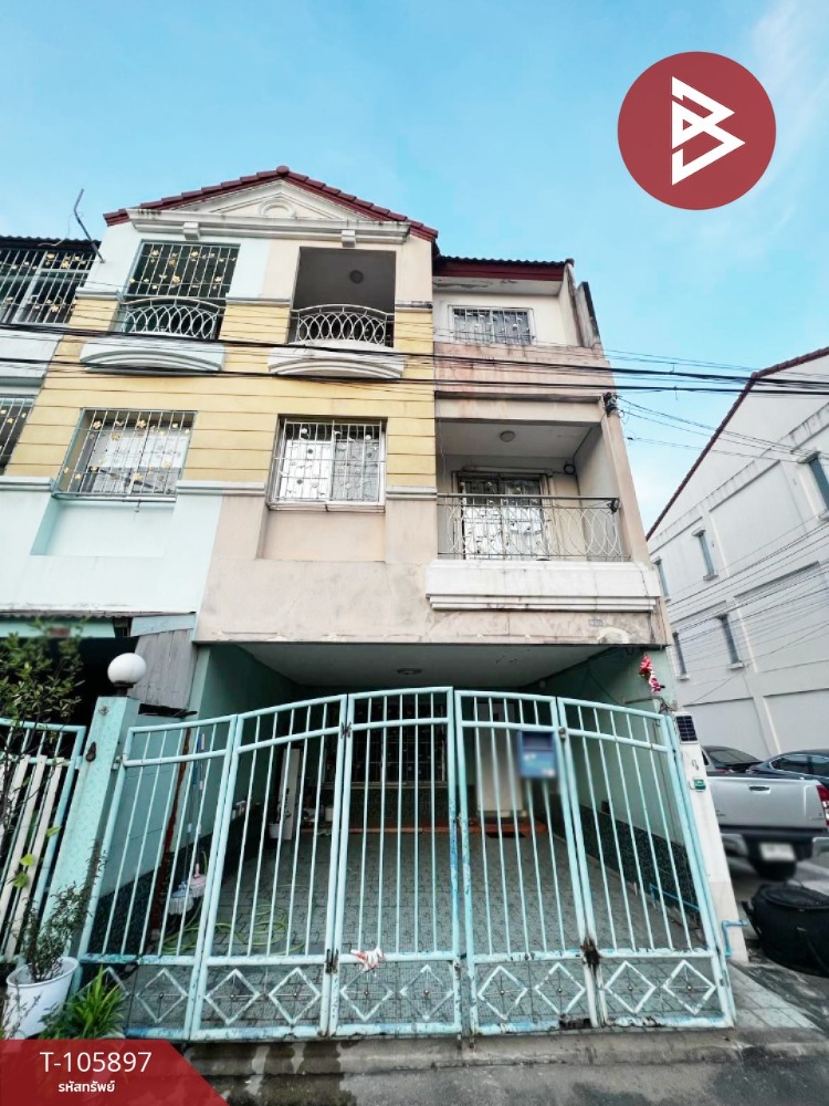 For SaleTownhomeMahachai Samut Sakhon : 3 -storey townhome for sale, Amorn Chai Village 5, Rama 2, Bang Nam fresh, Samut Sakhon