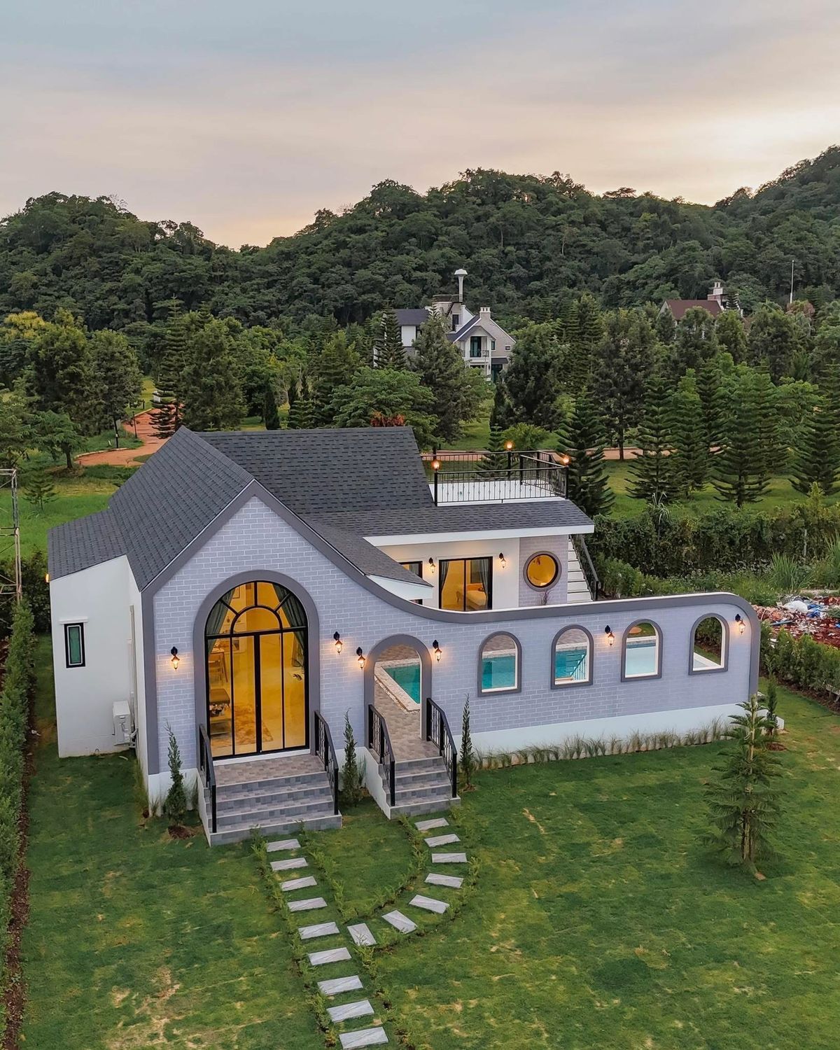 For SaleHousePak Chong KhaoYai : House for sale in Khao Yai Pool Villa 8.99 million, 360 degree mountain view