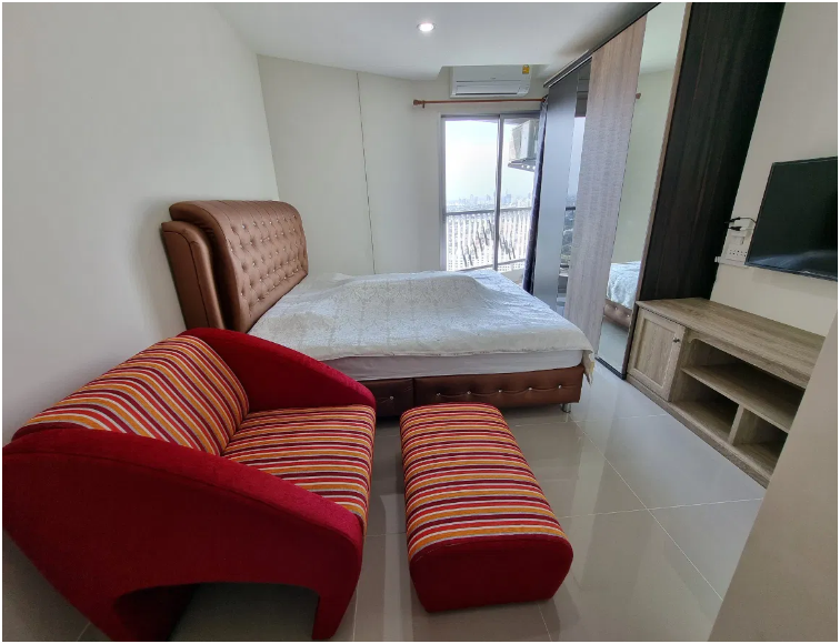 ขายคอนโดพัฒนาการ ศรีนครินทร์ : ขายห้อง Duplex 48 ตรม. พร้อมสิทธิ์จอดรถ 2 คัน คอนโด อัสสกาญจน์ เพลส ศรีนครินทร์ (SM1001)