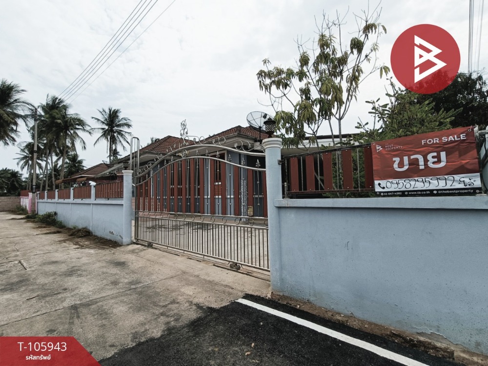 For SaleHouseSamut Songkhram : Single -story house for sale, area 1, at the end of Samut Songkhram Beach