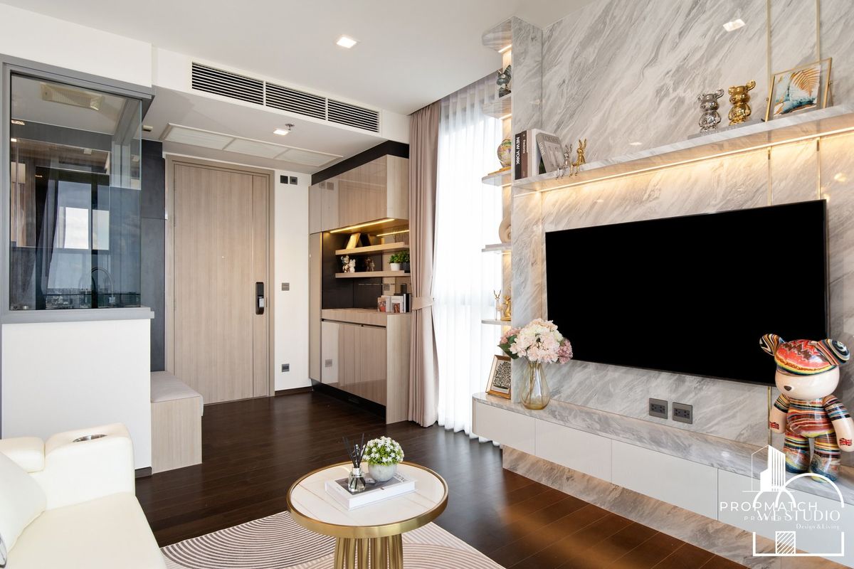 For RentCondoRatchathewi,Phayathai : ✨flash deal✨ The Line Ratchathewi (2Beds 2Baths 80 SQM.) Completely decorated !! Only 55,000 baht per month Tel.0981315848 @PropMatch