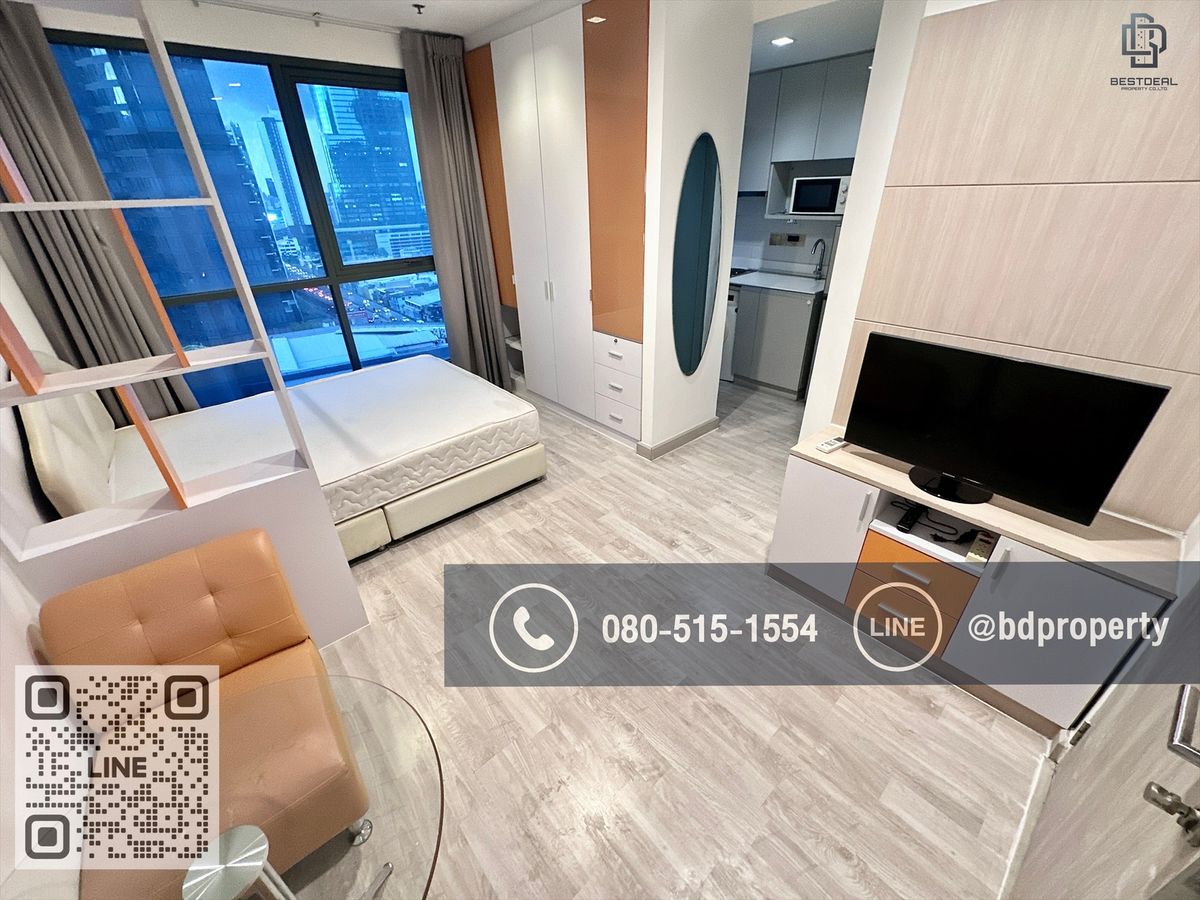 For RentCondoRama9, Petchburi, RCA : BESTDEAL FOR RENT  1 Bedroom  31 sqm. Special Price 15k/Month “IDEO MOBI RAMA 9” Near Phraram Kao 9 MRT Station 80 meters.