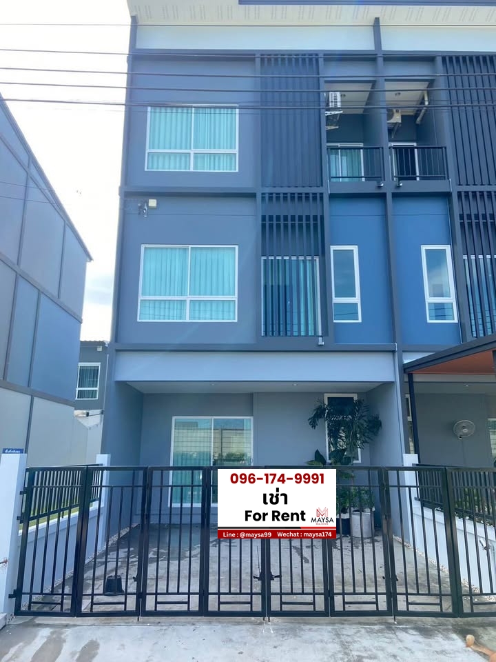 For RentHouseLadkrabang, Suwannaphum Airport : 🏡 Premium for rent, 3 -story townhome, Sammakorn, Avenue, Suvarnabhumi, 21000 baht per month 🚅 Near Airport Link Lat Krabang Station is only 3.5 kilometers. The house is free. Ready to move in. ✅✅