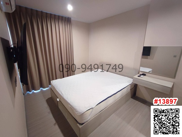 For RentCondoSamut Prakan,Samrong : Condo rental aspire Erawan Prime, 15th floor, near BTS Erawan elephant