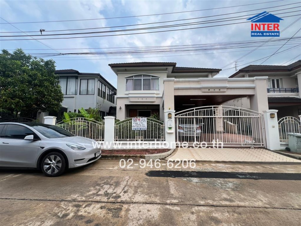 For SaleHouseRattanathibet, Sanambinna : 2 storey detached house, 71.2 sq.w., Lad Darm Village, Rattanathibet, near Sai Ma BTS Road, Rattanathibet Road
