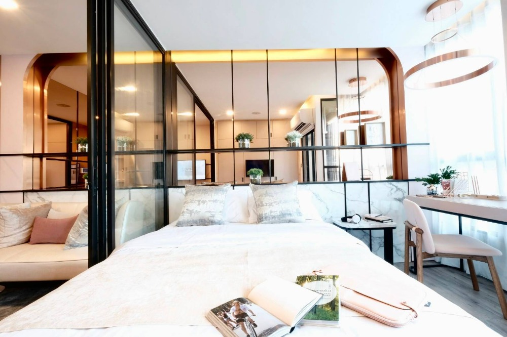 ขายคอนโดรัชดา ห้วยขวาง : ขายคอนโด Atmoz รัชดา - ห้วยขวาง  บรรยากาศรีสอร์ท ใกล้ MRT และทางด่วน อาคาร B ชั้น 8  1ห้องนอน 22.04 ตร.ม. ตกแต่งพร้อมอยู่ ราคา  2.99 ลบ.*