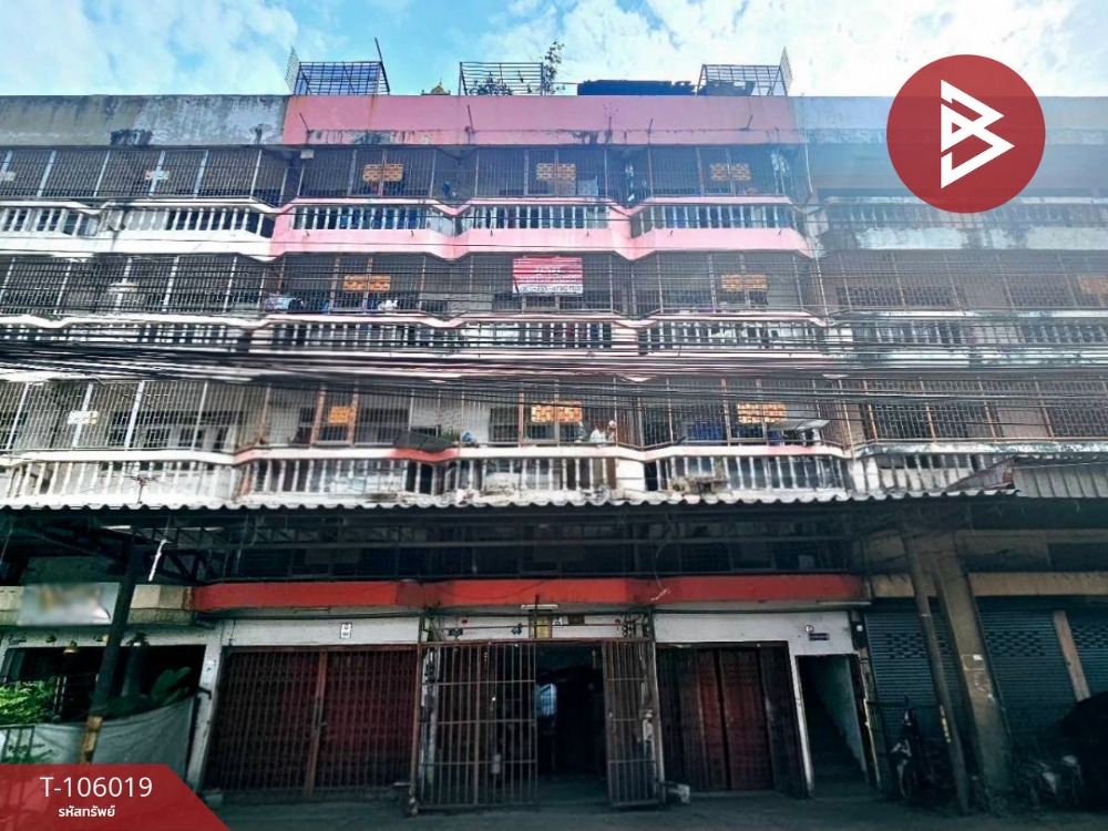 For SaleShop HouseMahachai Samut Sakhon : Sell ​​3 booths of commercial buildings, 5.5 floors, area 54 sq.what, Krabue, Samut Sakhon